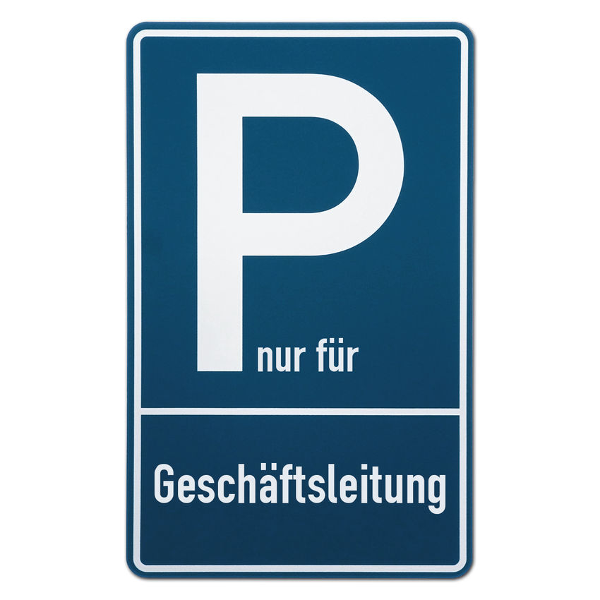 Parkplatzschild für Geschäftsleitung
