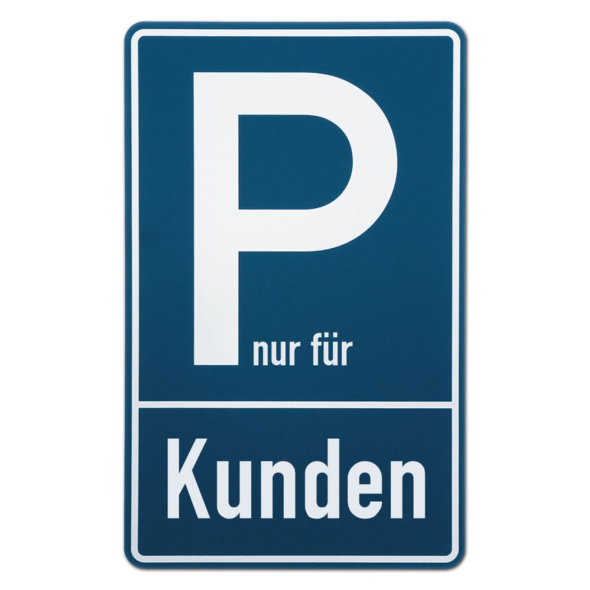 Parkplatzschild für Kundenparkplätze