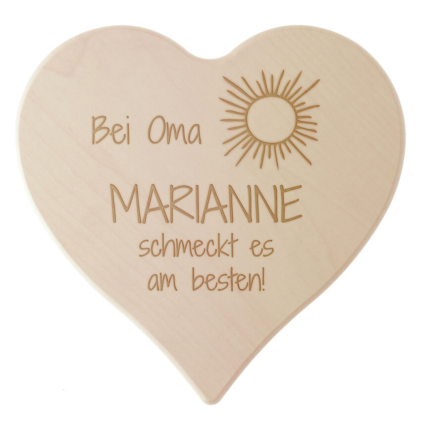 Geschenk fr Oma - Schneidebrett - Gre 24 cm - Gravur