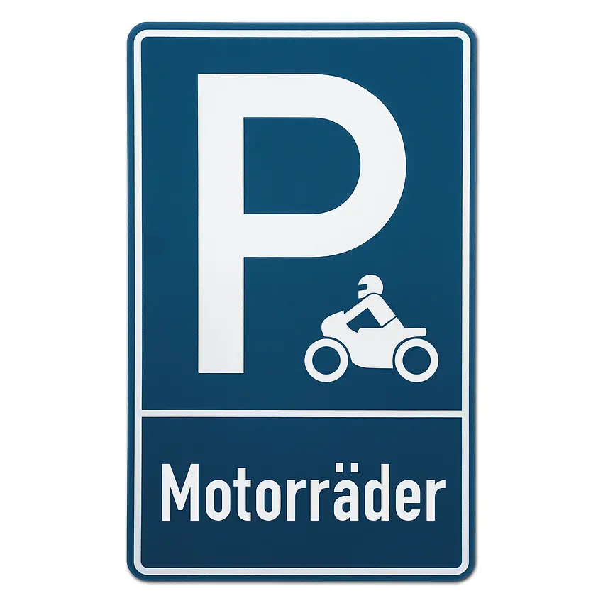 Proverdi GmbH Parkplatzschild mit Piktogramm Motorräder