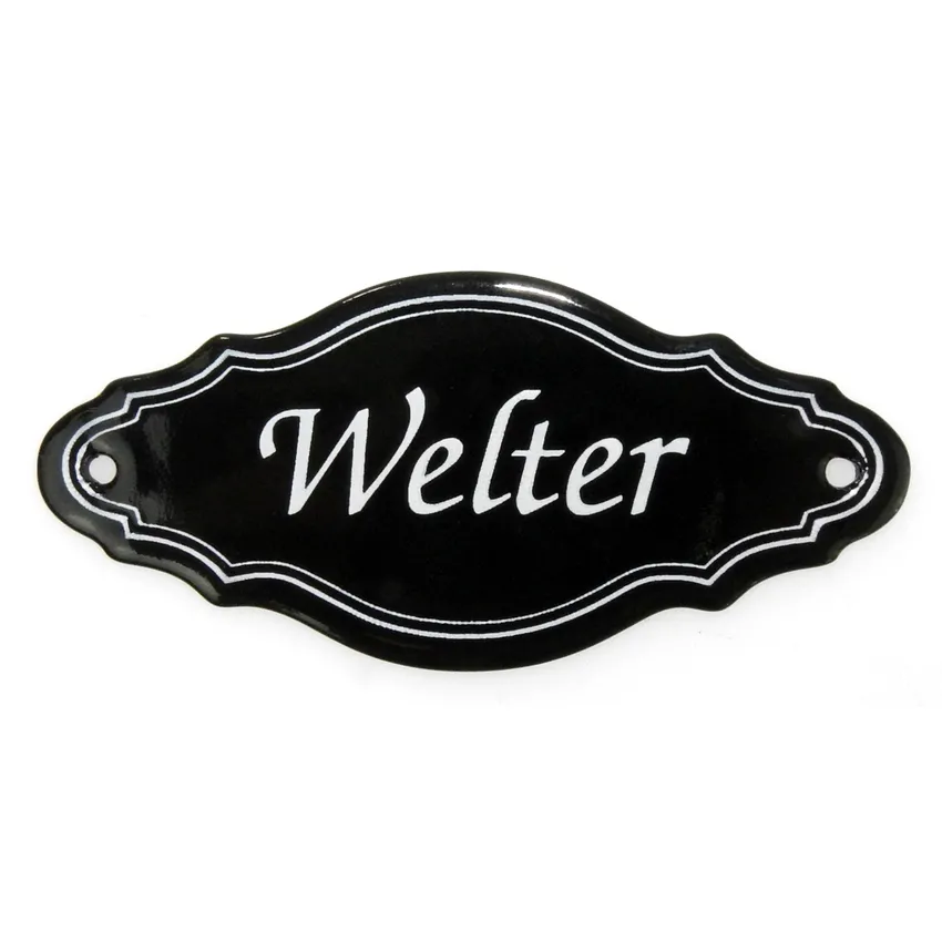 Nostalgisches Emaille Türschild 9 x 4 cm