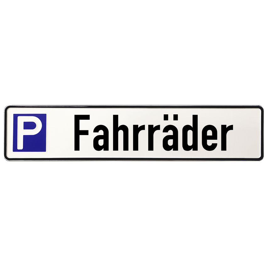 Aluschild Fahrradparkplatz - Parkplatzbeschilderung für Fahrräder