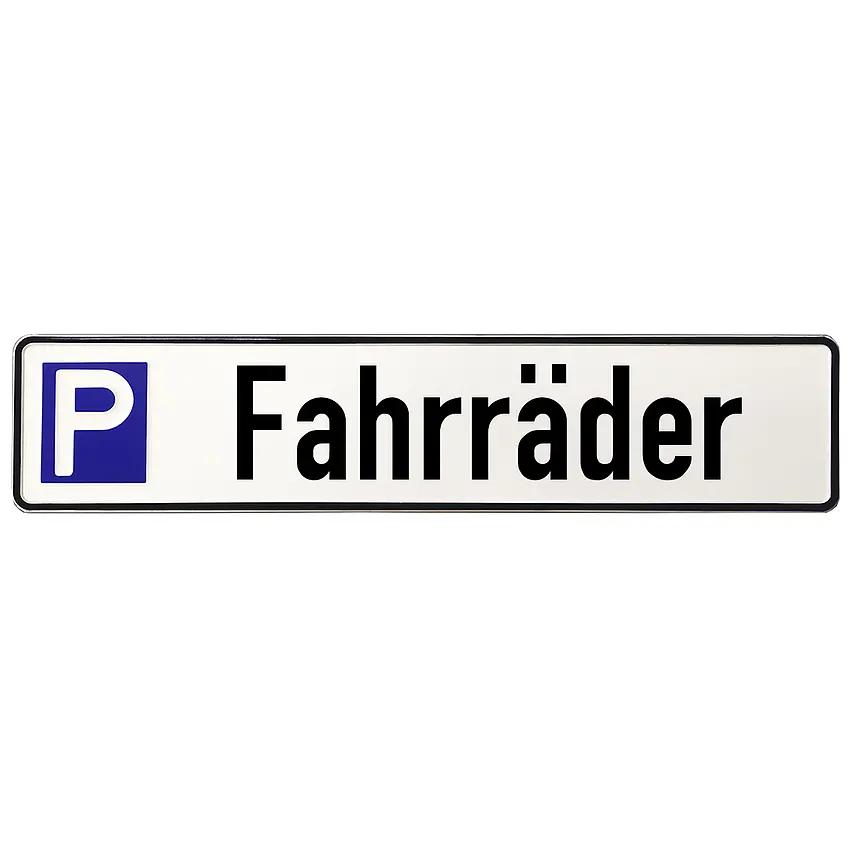 Parkplatzschild aus Aluminium | Fahrräder