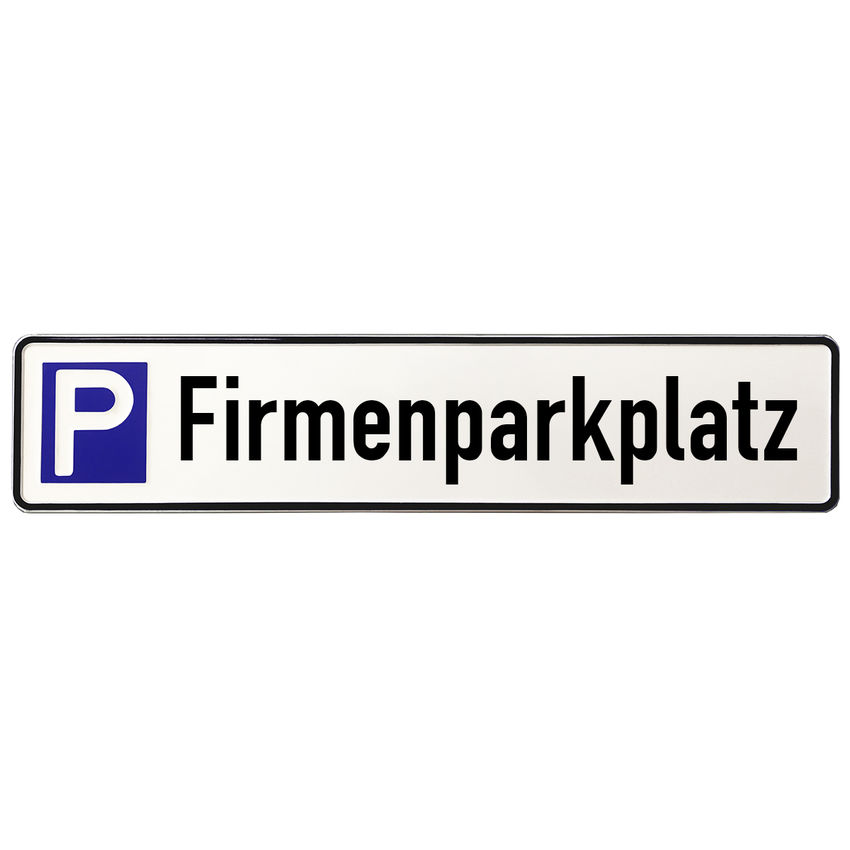 Aluschild Firmenparkplatz für Firmenfahrzeuge