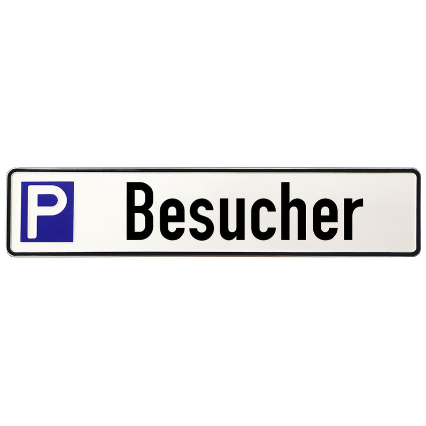 Schild aus Aluminium - Parkplatz fr Besucher