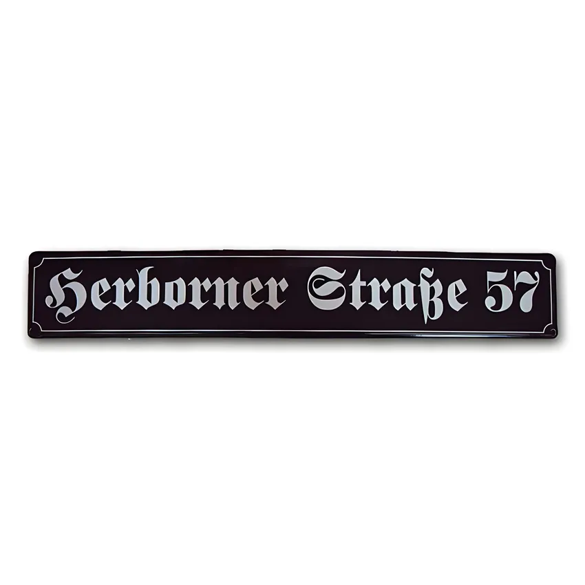 Emaille Straßenschild | 90 x 14,8 cm | max. 25 Buchstaben