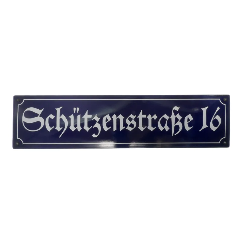 Emaille Straßenschild | 59,4 x 14,8 cm | max. 15 Zeichen