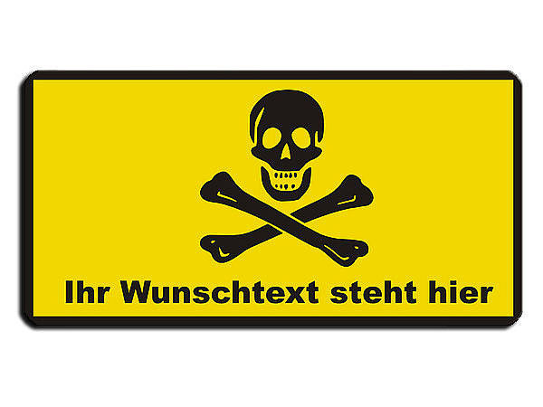 Warnschild als Trschild mit Ihrem Wunschtext