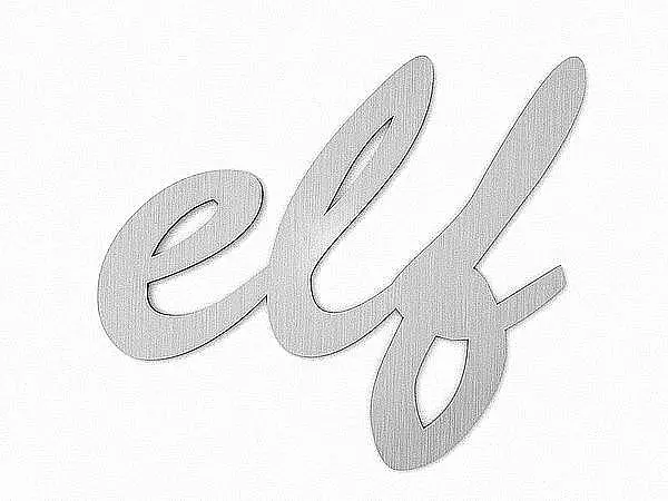 Edelstahl-Hausnummer als Zahlwort - Bruscetta - Höhe 10 cm - bis 5 Buchstaben