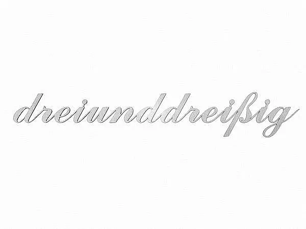 Edelstahl-Hausnummer als Zahlwort - Script - bis 15 Buchstaben - Höhe 10 cm