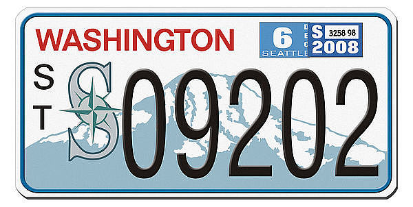 Washington - Fahrzeugkennzeichen mit Wunschtext bedruckt