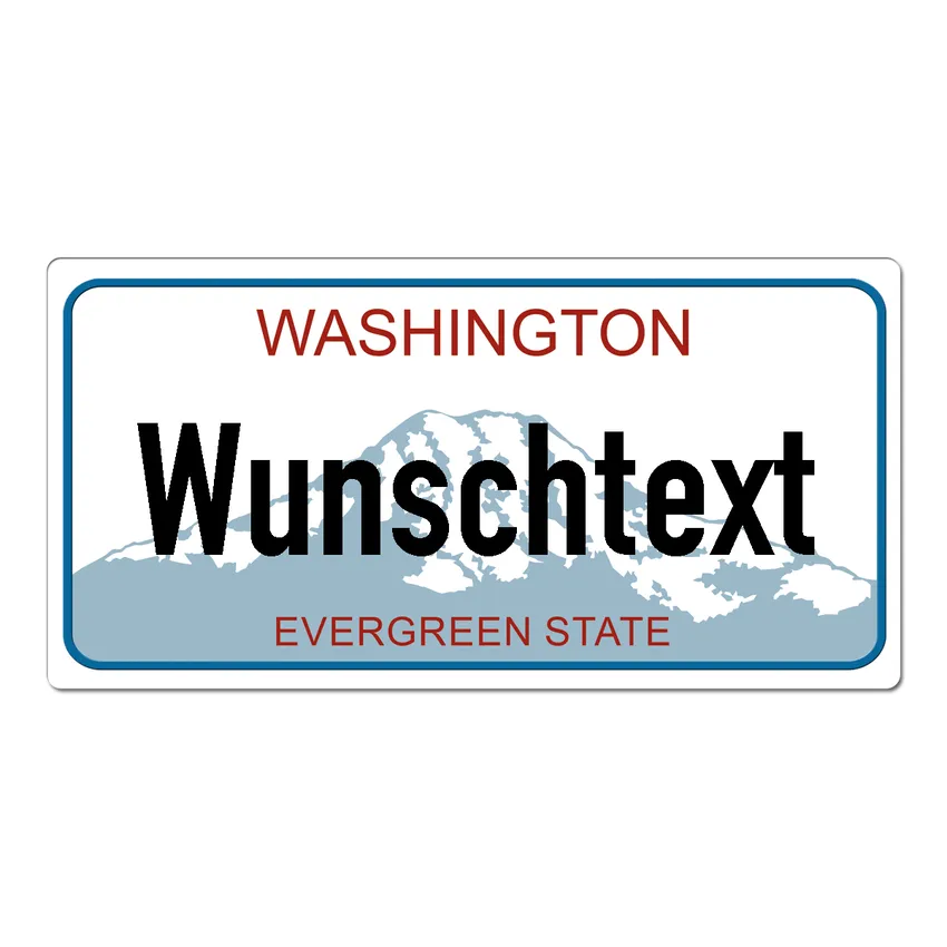 Washington - Fahrzeugkennzeichen mit Wunschtext bedruckt 30 x 15 cm