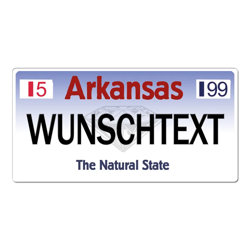 Arkansas USA - Autoschild mit Wunschtext bedruckt 30 x 15 cm