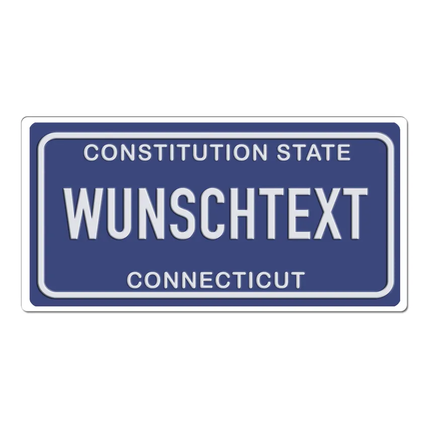 Connecticut USA-Nummernschild mit Wunschtext bedruckt 30 x 15 cm