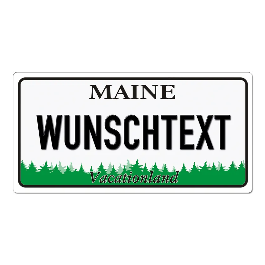 Maine USA - Schild mit individuellem Wunschtext bedruckt 30 x 15 cm