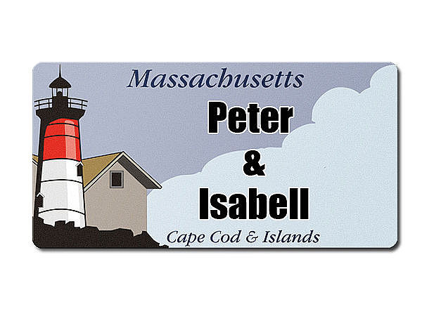 Massachusetts USA Dekoschild mit Wunschtext bedruckt