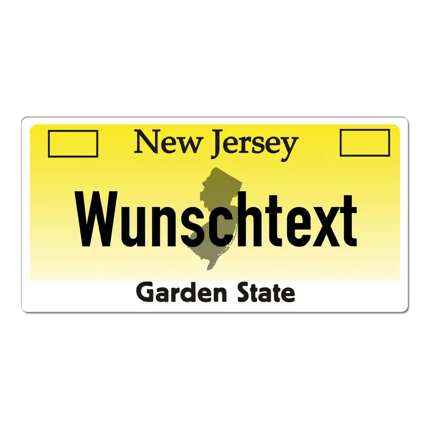 New Jersey USA Dekoschild mit individuellem Wunschtext bedruckt 30 x 15 cm