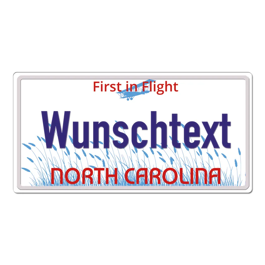 North Carolina USA Dekoschild mit Wunschtext bedruckt 30 x 15 cm