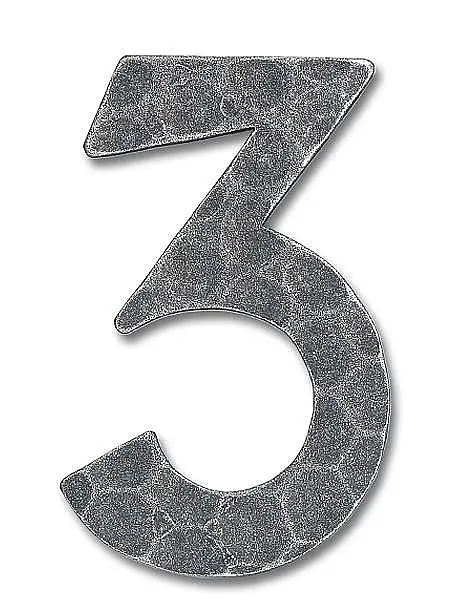 Schmiedeeisen Hausnummer - Ziffer 3