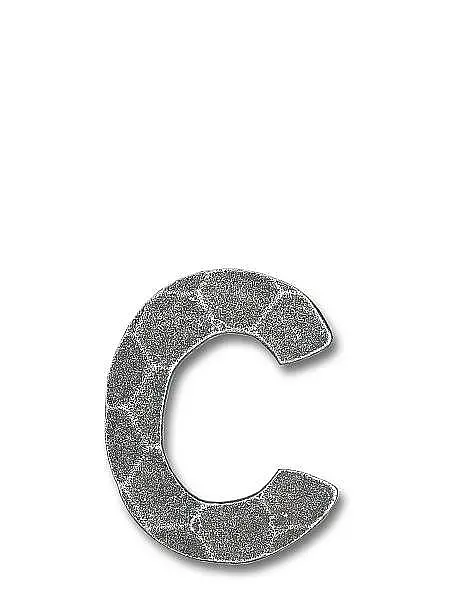 Schmiedeeisen Hausnummer - Buchstabe c