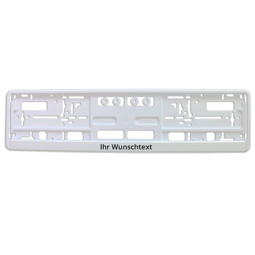 Kennzeichenhalter bedrucken - wei - Gre 52 cm - 1 Stck