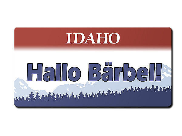 Idaho USA Nummernschild mit Wunschtext bedruckt