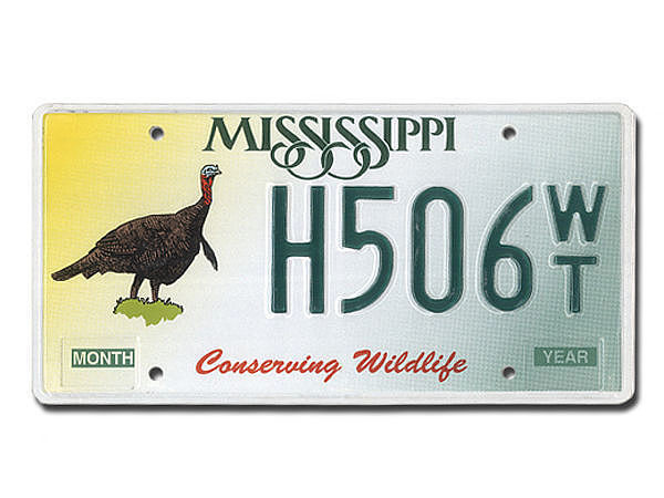 US Nummernschild Mississippi Conserving Wildlife - original