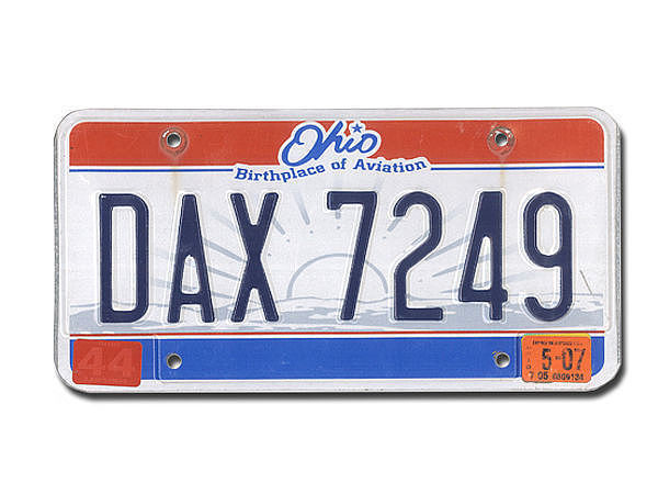 US Nummernschild Ohio Birthplace of Aviation - original