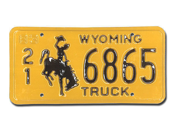 US-Nummernschild Wyoming - original