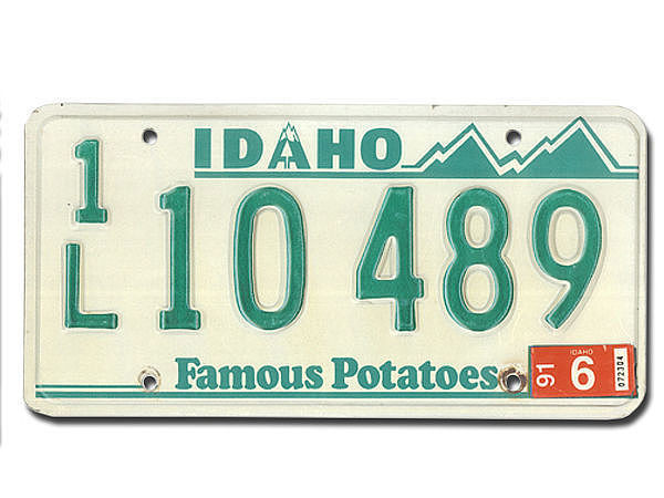 US - Nummernschild aus dem Bundesstaat Idaho