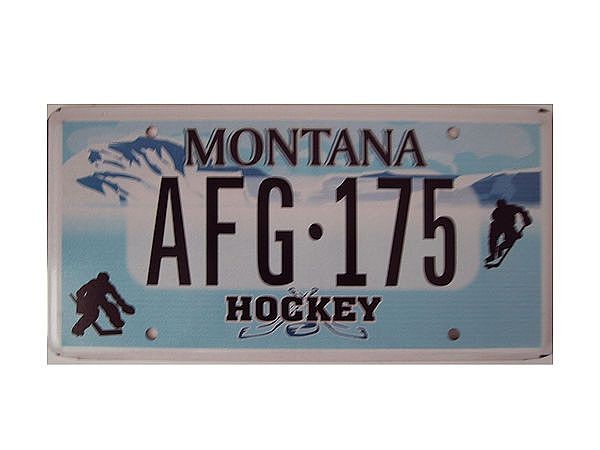 US-Nummernschild Montana Hockey - original