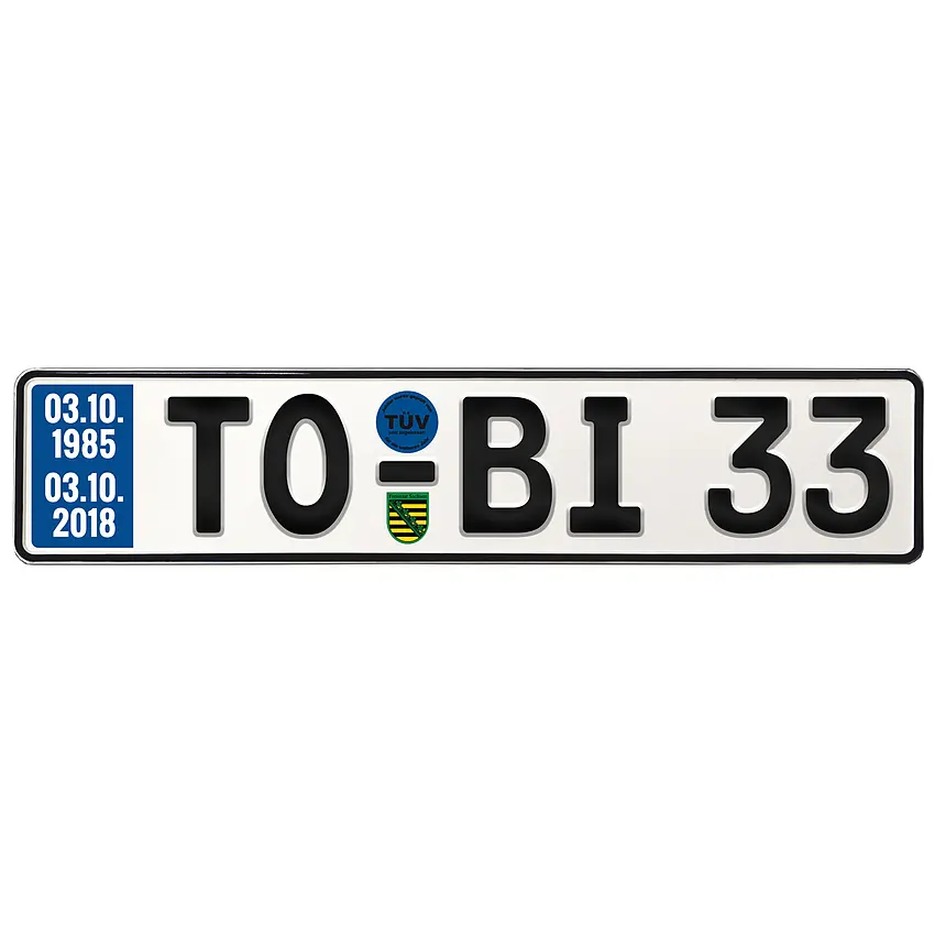 Geburtstagsgeschenk Schild mit TÜV zum 33. Geburtstag