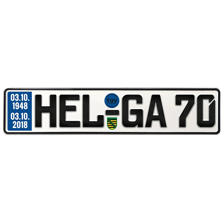 Geburtstagsgeschenk Schild mit TÜV zum 70. Geburtstag
