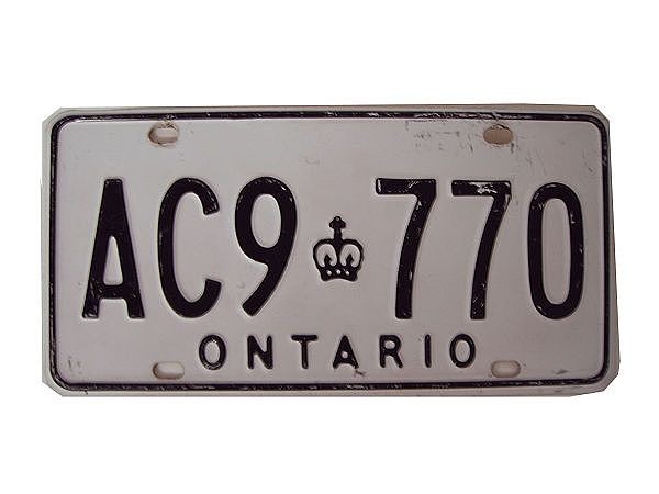 Nummernschild aus Kanada - Ontario
