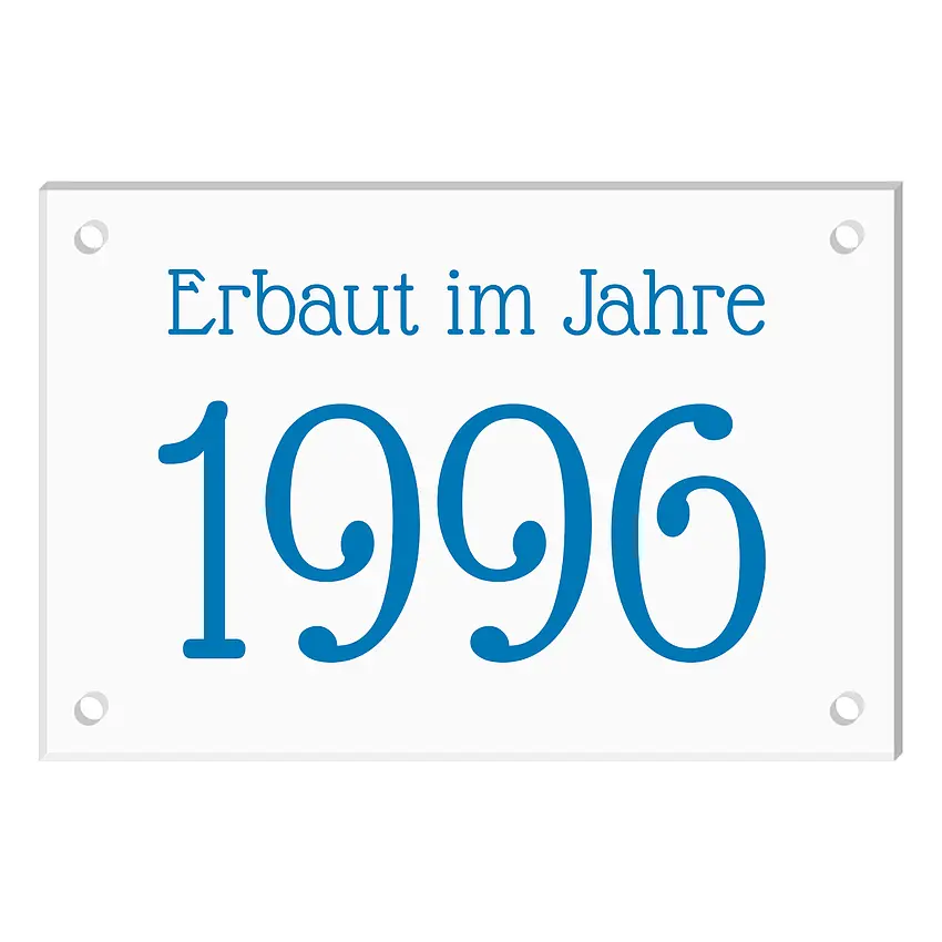Design Anno - Acrylschild mit Wunschtext - Größe 30 x 20 cm