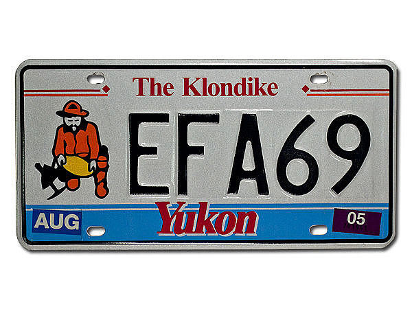 Originales Nummernschild aus Kanada - Yukon