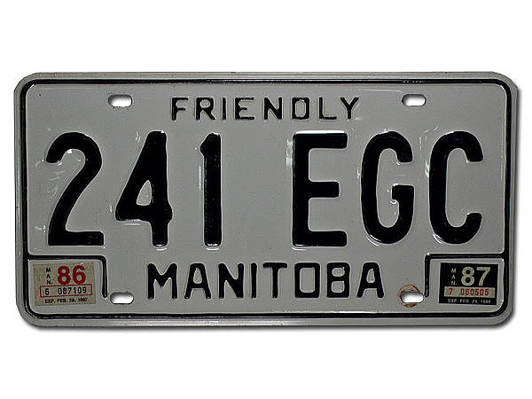 Kanadisches PKW-Schild - Manitoba