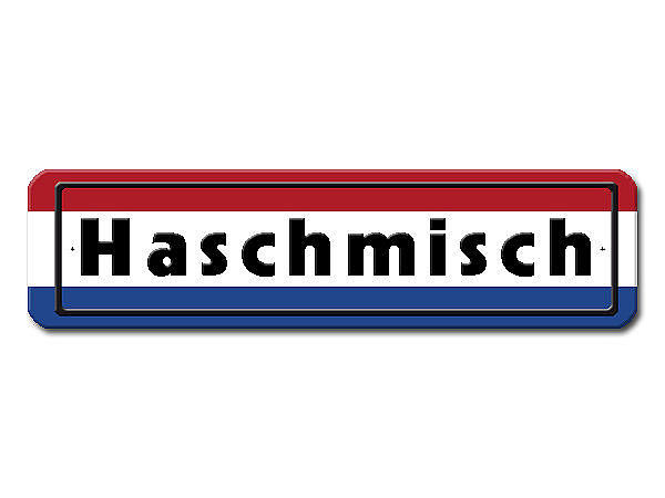 Namensschild mit niederlndischer Flagge und Ihrem Wunschtext