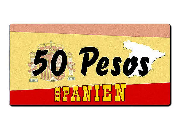 Länder - Nummernschild im Format 30 x 15 cm - Spanien 30 x 15 cm