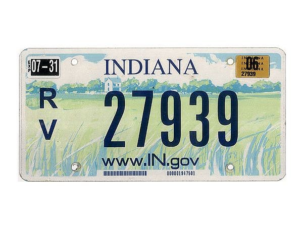 US-Kennzeichen Indiana - www.IN.gov - original