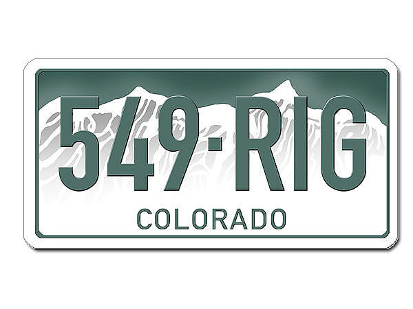 Colorado - Autokennzeichen USA mit Wunschtext bedruckt