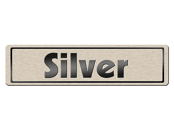 Kleines Namensschild in Silber mit Wunschbundeslandwappen