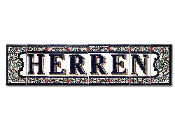 Spanischer Fliesenschriftzug Herren