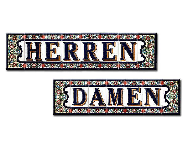 Spanisches Fliesen-Set Damen und Herren