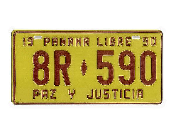 Autokennzeichen aus Panama - original