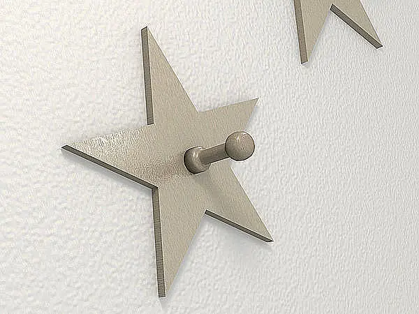 Edelstahl Garderobenhaken in Sternform