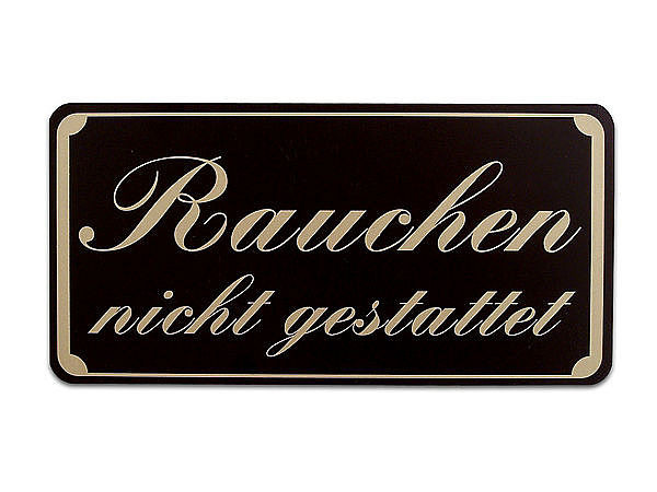 Hinweisschild - Rauchen nicht gestattet