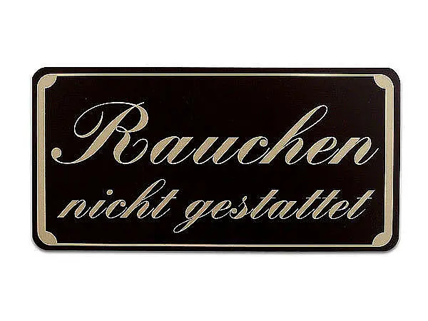 HSK Siebdruck Hinweisschild - Rauchen nicht gestattet