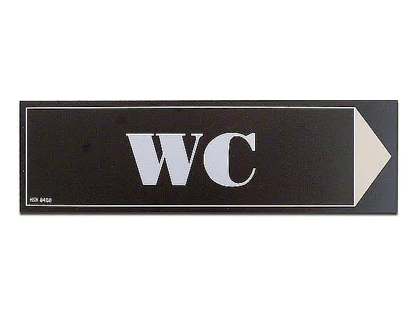 HSK Siebdruck Hinweisschild WC lange Form