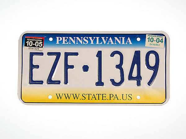 USA - Nummernschild Pennsylvania - original